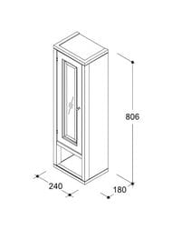 Шкаф с нишей Caprigo Джардин 240 ontano 240х806х180 левый 10490L-002 — миниатюра 5