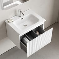 Тумба подвесная SANCOS Snob R 1.0 590х445х406, 1 ящик, доводчик, Bianco , SNR1.060W — миниатюра 5