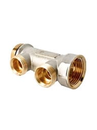 Коллектор VALTEC 1" на 2 выхода евроконус 3/4" никель VTc.500.NE.060502 — миниатюра 1