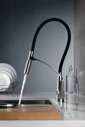 Смеситель для кухни BelBagno BB-LAM36-IN гибкий излив с переключателем аэратор/душевая струя,сатин