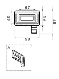 Перелив прямоугольный Omoikiri OV-02-AB022 4956724 античная латунь