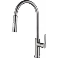 Смеситель для кухни BelBagno BB-LAM38-IN высокий,без д/к,поворотный,выдвижной излив,сатин