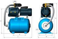 насос Unipump Auto JSW 15443 Тип:Насосная станция Для ХВС, полив — изображение 2