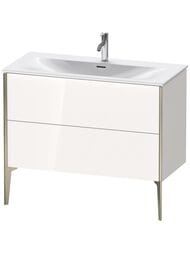 Тумба напольная Duravit XViu 1010х591х480 2 ящика, белый глянец/шампань XV43030B122 — миниатюра 1