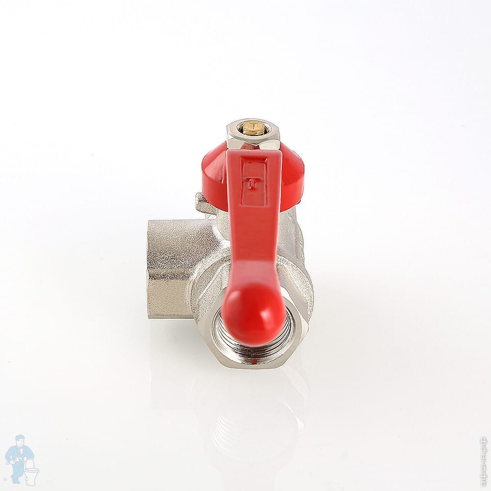 Кран трехходовой 3/4\"ВВВ VALTEC Т-образный, красная ручка VT.361.N.05 ...