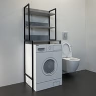 Стеллаж COMFORTY (650х1600х465) для стиральной машины,подвесной, бетон светлый 00-00011164