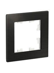 Рамка Systeme Electric ATLASDESIGN NATURE 1 пост, МЕТАЛЛ ОНИКС ATN312301