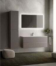 Тумба под раковину SANCOS Snob R (1195x445x500) подвесная, два ящика, Doha Soft SNR120SM