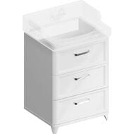 Тумба под раковину KERAMA MARAZZI POMPEI напольная с 3 ящиками, (560х480х730) белая PO.N.60.3\WHT