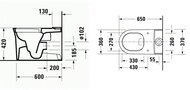 ������ ��������� Duravit White Tulip 2197092000 370�650 ������������, ����.����, HygieneGlaze, �����