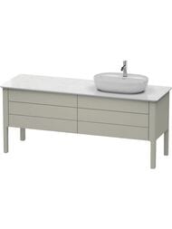 Тумба под раковину справа Duravit Luv 1733х743х570 4 ящика, темно-серый матовый лак LU9568R6060 — миниатюра 1