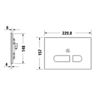 ������� ����� Duravit A2 229,8�157 ��� �������� �������������, ������, ���� ����� WD5003012000