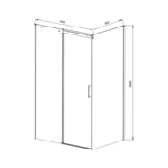 Душевой уголок Vincea Dice 1400x2000x800 VSR-4D8014CL прямоугольная xром — миниатюра 3
