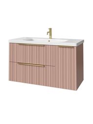 Тумба под раковину Caprigo RAIN 100 (1166х446х550) подвесная, 2 ящ, 1 дверь, Пудра 36515R-SF026