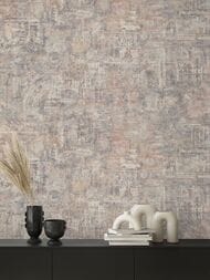 Обои виниловые на флизелине Grandeco Anastasia A54007 (1,06х10,05) город, бежевые (рул.)