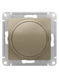 Светорегулятор (диммер) Systeme Electric ATLASDESIGN поворотно-нажимной 630Вт шампань ATN000536