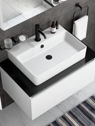 Смеситель для раковины VitrA Minimax Round A4353036EXP однорычажный матовый черный латунь