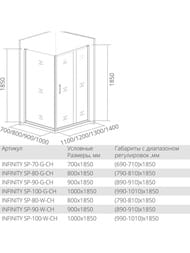 ������ ������� GOOD DOOR BAS INFINITY SP-100 -G-CH (100�185) ������ ����� 6��