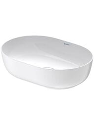 Раковина Duravit Luv 500х350 шлифованная, белая матовая, выпуск с керамической крышкой 0379502600