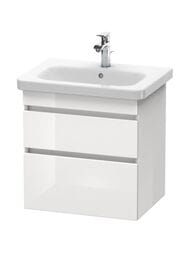 Тумба под раковину Duravit DuraStyle (580х610х448) подвесная, 2ящика, белый глянцевый  DS648002222