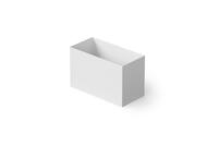 Ванна отдельностоящая Dea Design DD8702 1000 18 (1000х580х750), прямоугольная, слив-перел, д/к, белый