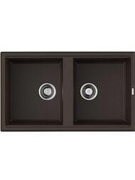 Мойка Omoikiri TEDORI 86-2 DC(860х510х200) врезная, 2 чаши, тетогранит, цвет темный шоколад 4993928