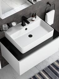 Смеситель для раковины Vitra Minimax Square однозахватный, черный матовый A4372036EXP