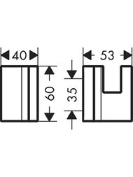 Axor Universal Rectangular ������ ��� ��������� ���������, ������ 42611140