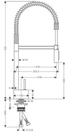 ��������� Axor Starck Semi Pro 10820 ��� ����� � ��������� ������, ��������., ���������� ����� 270��