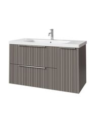 Тумба под раковину Caprigo RAIN 100 (1166х446х550) подвесная, 2 ящ, 1 дверь, Айрон 36515R-SF025