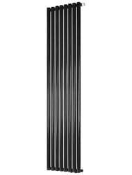 Дизайн-радиатор STOUT Tube Round 8 секц. ниж.прав.подкл R40 1-1750-8 RT RAL9005 черный