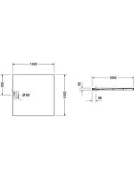 ������� ������ Duravit Stonetto 1000�1000 ���������� � ������������, �������� 720167680000000