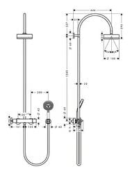 ������� ������� Axor Citterio Showerpipe 39670 ���������, ������� � ������ ���, ������, ����� 1,6�