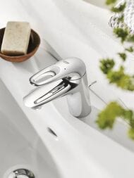 Смеситель Grohe EuroStyle 33558003 для умывальника, S-Size, с донным клапаном, хром