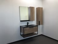 Тумба COMFORTY Бонн-90 (910х500х465) подвесная, с раковиной, дуб темный 00-00001937