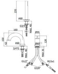 ��������� �� ���� ����� Paffoni Light LIG047NO �������������, �� 3 ���., ������ �������