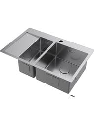 Мойка Omoikiri AKISAME 78-2-IN-R (780х510х200) большая чаша справа, нержавеющая сталь 4973063