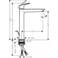 ��������� Hansgrohe Logis ��� �����������, 240 Fine, �������������, � �/� ������ ���. 71257670