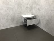 Тумба COMFORTY Осло-60 (800х530х455) подвесная, со столешницей, бетон светлый  00-00000838