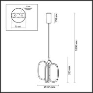 ��������� ������ Odeon Light Piuma 6665/38L, ������