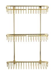 Migliore Complementi Полка-решетка большая тройная 40x15x60 см золото ML.COM-50.703.DO