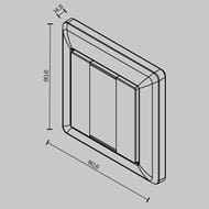2-х кнопочная настенная панель Maytoni Lighting control 721039 DALI, 0,2Вт, белый