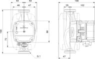 Насос циркуляционный GRUNDFOS ALPHA1 L 15-60 130, с гайками, 99160574