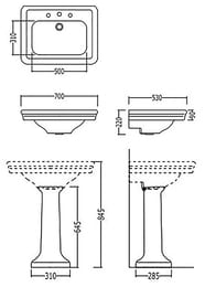 �������� Devon&Devon Etoile IBLG1FET (700�530) � 1 ���������� ��� ���������, ����: �����