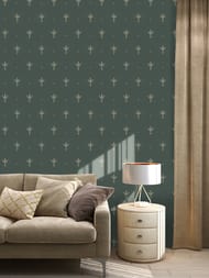 Обои виниловые на флизелине Zambaiti Satin Flowers IV (0,53х10,05) черный  Z66851 (рул.)