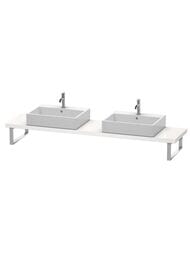 Столешница Duravit DuraStyle 800х480х45 2 выреза, белый глянец DS101C02222