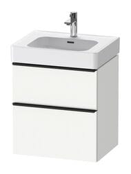 Тумба под раковину Duravit D-Neo (625x584x452мм) подвесная, белый матовый DE4376004180000 — миниатюра 1