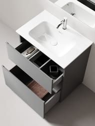 Тумба под раковину Sancos Folk Floor FL70FES 690х445х850 напольная, с 2-мя ящиками, Ergraut soft