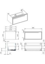 ����� ��� �������� La Fenice Elba Blu Grigio 90 �� (876�469�350) ����� ������� FNC-01-ELB-BG-90