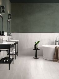 Керамогранитная плитка Sant Agostino Lakewood White (200х1200) белая (кв.м.) — миниатюра 2